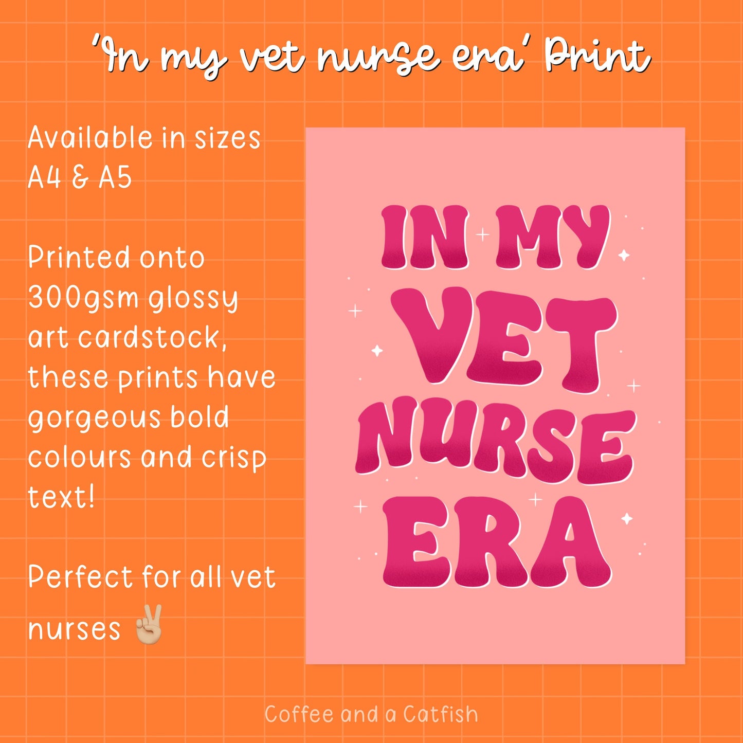In My Vet Nurse Era | Vet Nurse Print, Vet Nursing Print, Vet Nursing Gift, Vet Nurse Gifts, Veterinary Nurse Print, Veterinary Nurse Gifts