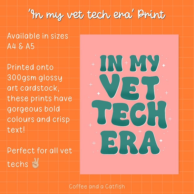 In My Vet Tech Era | Vet Tech Print, Veterinary Technician Gift, Vet Tech Gifts, Lvt Print, Rvt Print, Cvt Print, LVT gifts, Vet Tech Gifts