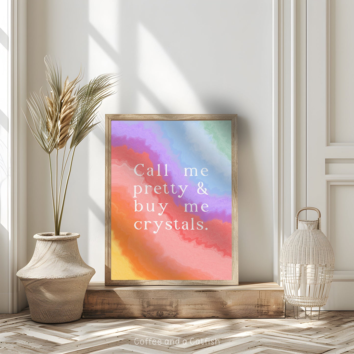 Buy Me Crystals Print | Crystal Print, Crystal Lover Gift, Crystal Lover Print, Gift for Crystal Lovers, Crystal Art Print, Crystal Wall Art