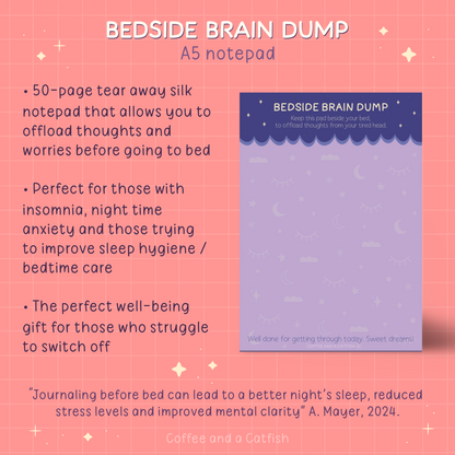 Bedside Brain Dump Notepad (A5) image 4