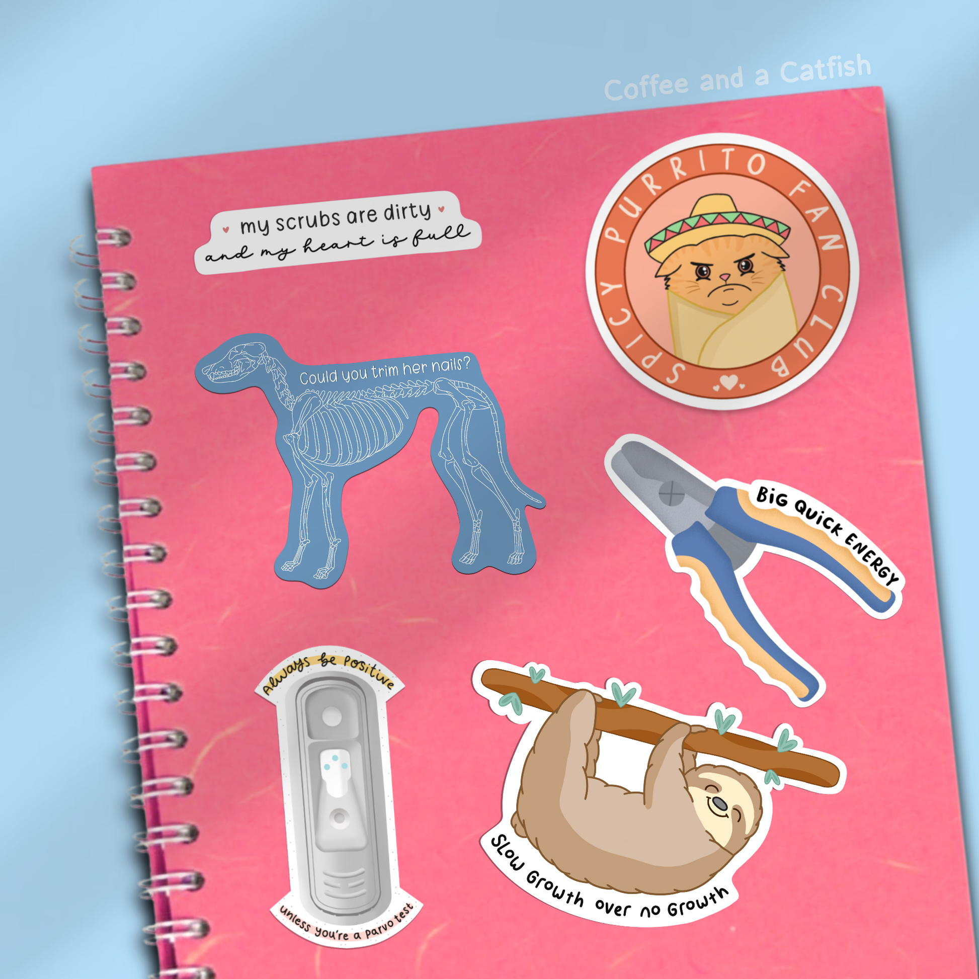 Spicy Purrito Fan Club | Funny Veterinary Stickers image 3