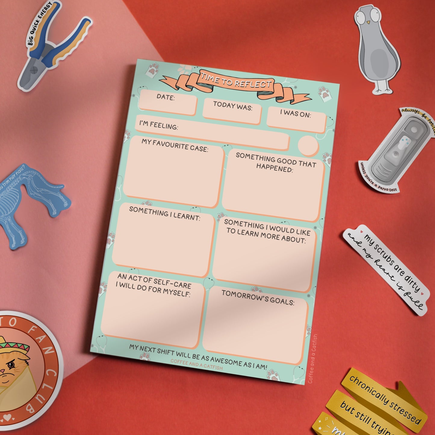 'Time to Reflect' A5 Veterinary Notepad image 0