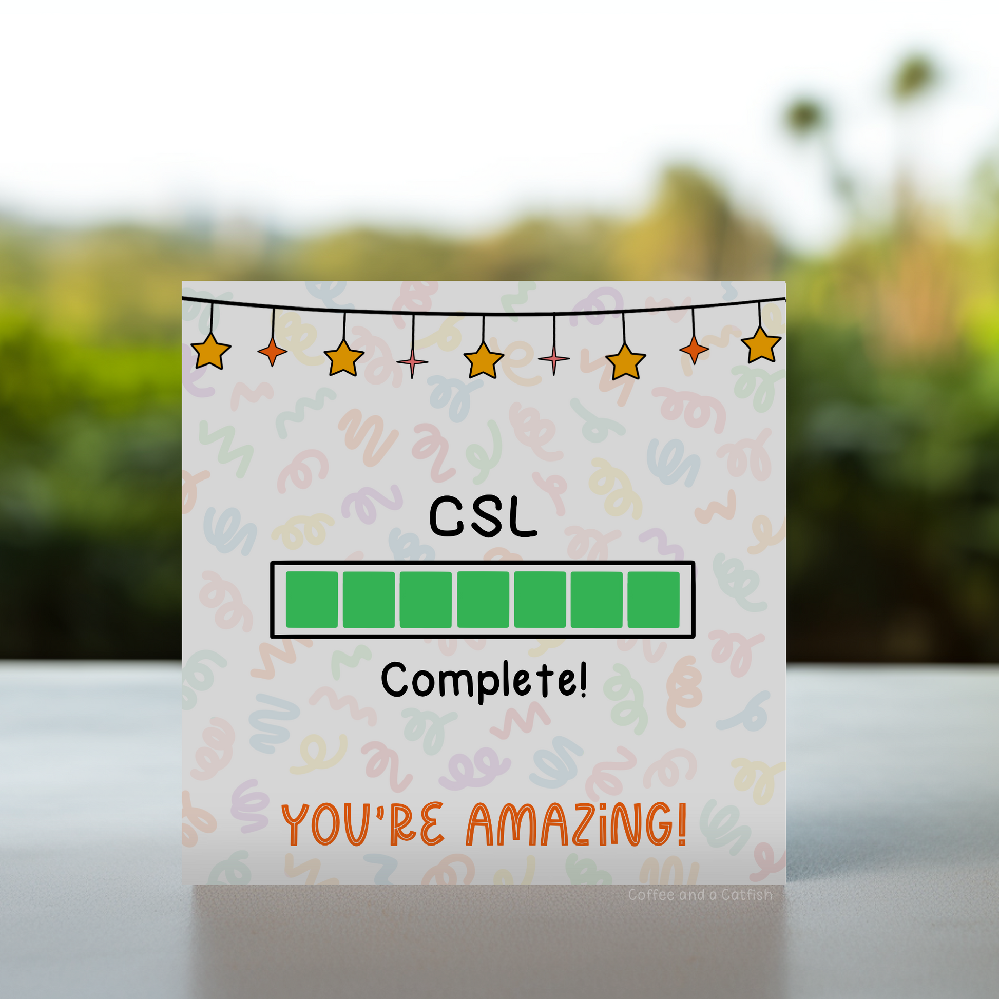 Proud of you student veterinary nurse card for completing CSL | Congratulations on completing Central Skills Log student veterinary nursing cards, proud of you student veterinary nurse card from clinical coach, CSL complete card, CSL finished cards