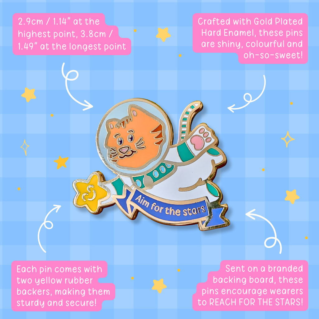 'Aim for the Stars' Enamel Pin