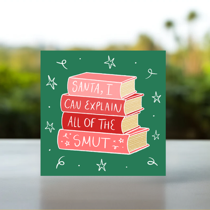 'All I Want For Christmas' Bookish Christmas Card