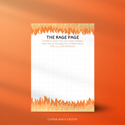 'The Rage Page' A6 Notepad, Rage Page Notepad | Stress relief for adults, stress relief for teens, joke gift for dad, anger management tools, stress relief gift, calming gifts, funnycoworker leaving gift, stress relief, gratitude journal, moan and move on, anger release notepad