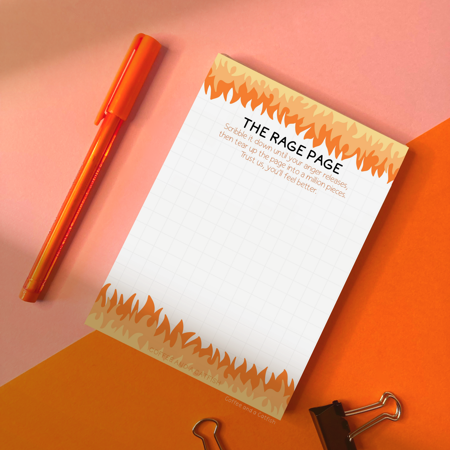 'The Rage Page' A6 Notepad Rage Page | Anxiety management, anxiety relief, emotional regulation tools, anger diary, anxiety journal, well-being journal, well-being stationery,gift for dad,funny gift for husband, gift for grumpy coworker, joke gift for boss,stress relief tools