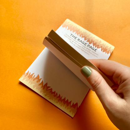 'The Rage Page' A6 Notepad image Rage Page Notepad | Stress relief stationery, anger management sheet, tearaway memo pad, fun stationery, fun notebooks, gift for brother, funny joke gift for him, funny joke gift for wife, funny gift for husband, gag gift for dad, stationery lovers