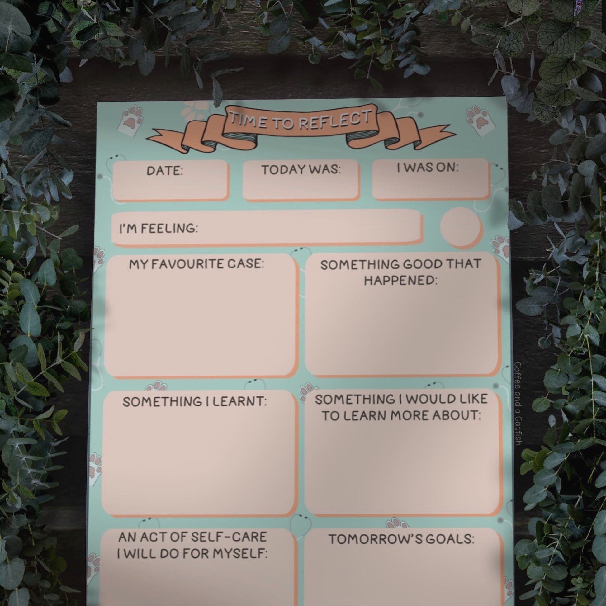 'Time to Reflect' A5 Veterinary Notepad image 1