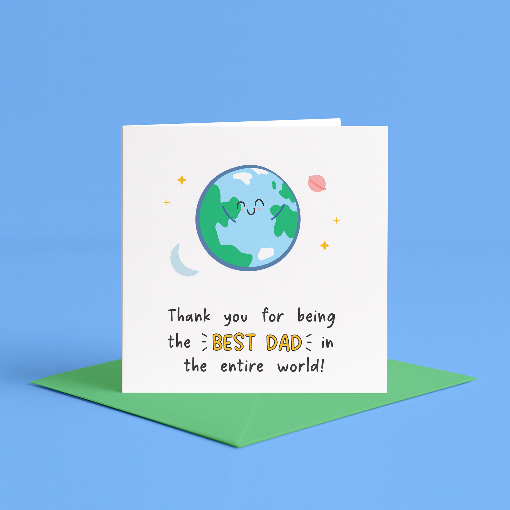Birthday Card for Worlds Best Dad, Best Dad in the World Card, Best Dad ever card, to the best father card, dad birthday cards, fathers day, Best Dad greeting card, Thank you Dad card, Fathers Day card, card for dads birthday, we love dad card