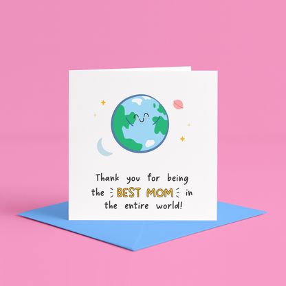 Best Mom In The World Card, Best Mom Ever Card, Mom Appreciation Card, Proud of Mom Card, We love Mom Card, Happy Birthday To The Best Mom, Happy Birthday To The Best Mom In The World Card, Worlds Best Mom Birthday Card, Sentimental Mom Birthday Card,