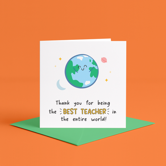best teacher card, thank you teacher card, best teacher in the world card, teacher appreciation card, teacher thank you card, end of year teacher card, teacher birthday card, card for teacher from student, card for teacher from class, handmade teacher card, personalised teacher card, cute teacher card, funny teacher card, heartfelt teacher card, teacher gift card, teacher’s day card, teacher retirement card, teacher congratulations card, card for favorite teacher, card for inspiring teacher