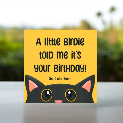 Zoned Out Cat Another Birthday greeting card, Funny cat birthday card, handmade cat art print, A6, UK, Birthday Card from the Cat, Sorry That My Fur Is On Everything You Own, Funny Card, Personalised Card