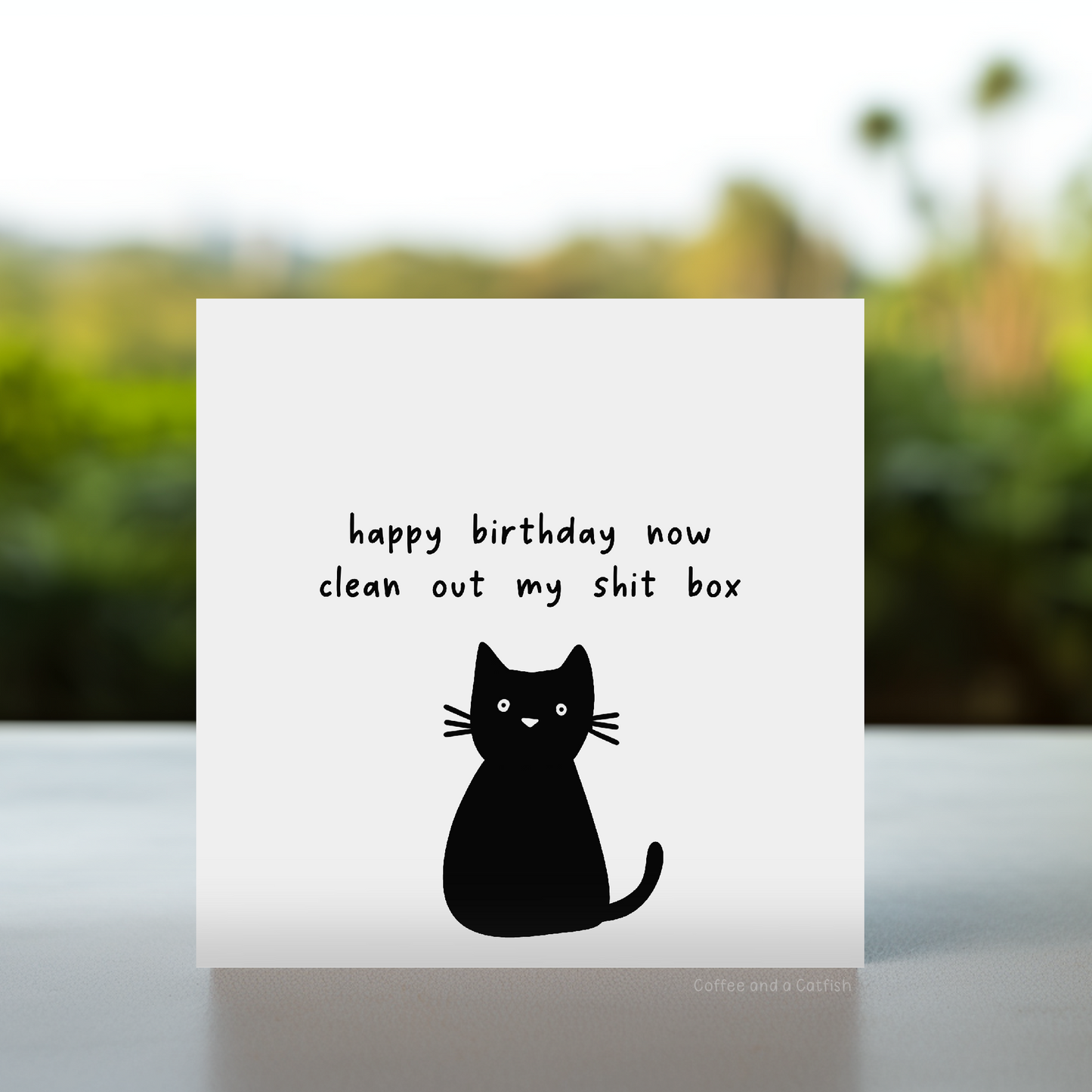Black cat humor card, Birthday card for cat owner, Cat poop joke card, Funny pet birthday card, Cat birthday card with humor, Sarcastic cat birthday card, Birthday card with black cat, Hilarious cat lover card, Cat owner birthday humor, sweary cat
