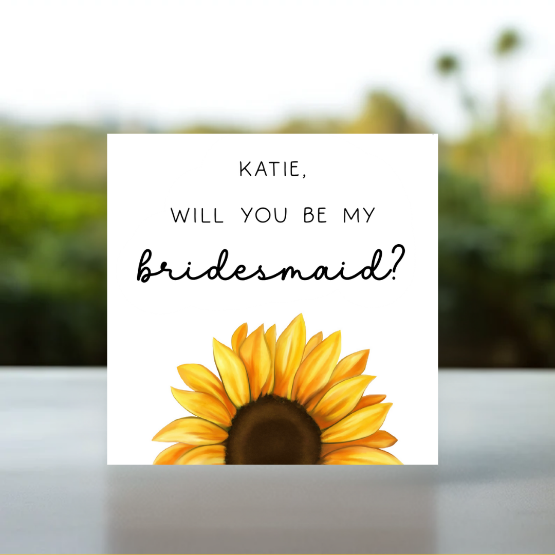 Will You Be My Bridesmaid Card, Personalised Bridesmaid Proposal Card, Bridesmaid Card, Wedding Party Card, Custom Bridesmaid Card, Personalised Bridesmaid Proposal Card, Personalised Will You be My Bridesmaid Card, Bridal Party Proposal, Maid of Honour Proposal