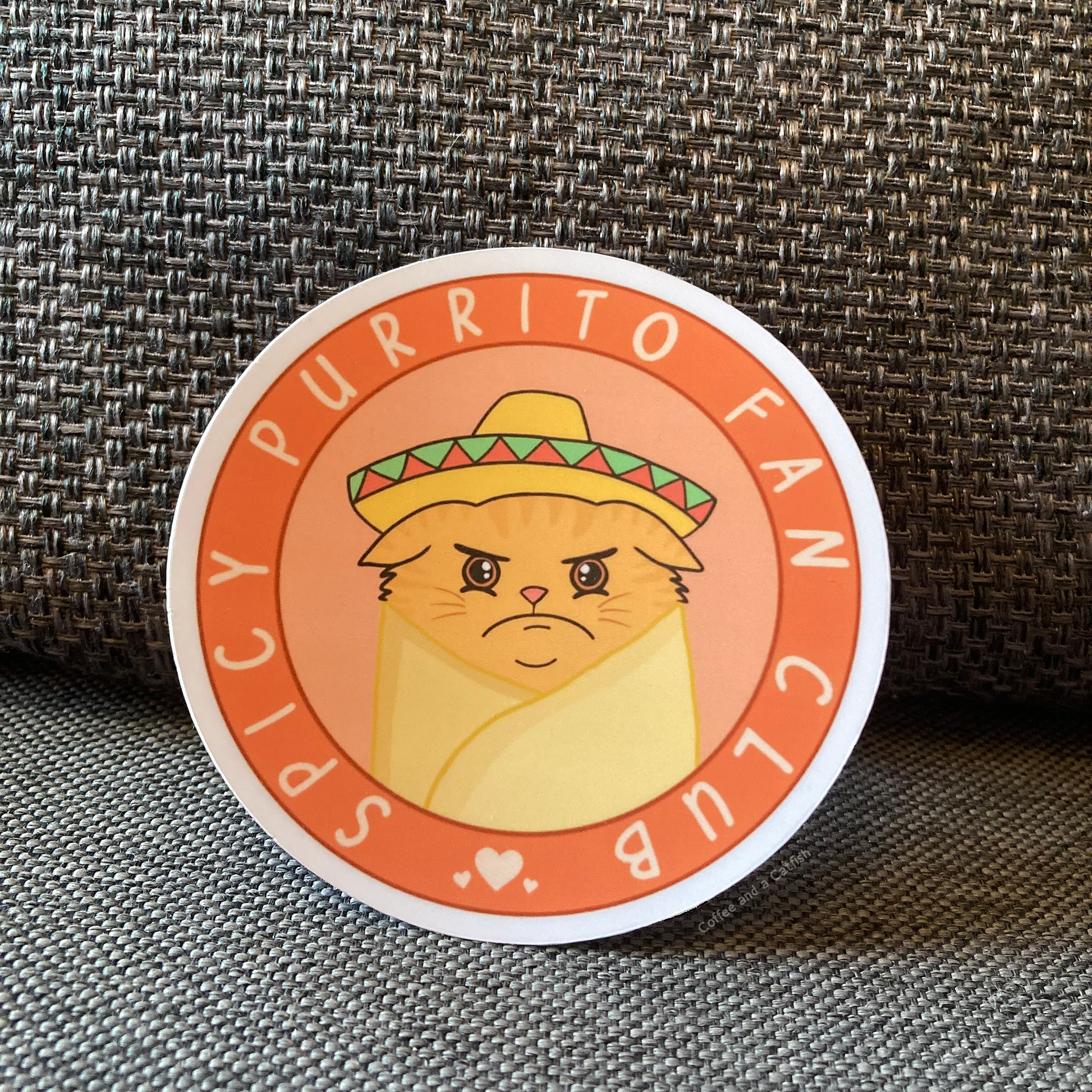 Spicy Purrito Fan Club | Funny Veterinary Stickers image 1