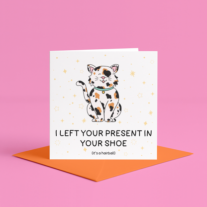 Funny birthday card for cat dad, funny birthday card for cat mum, cute card for cat lovers birthday, funny cat hairball card, funny cat dad birthday card, funny birthday card for cat lover, cat pun birthday card, sister birthday card from the cat