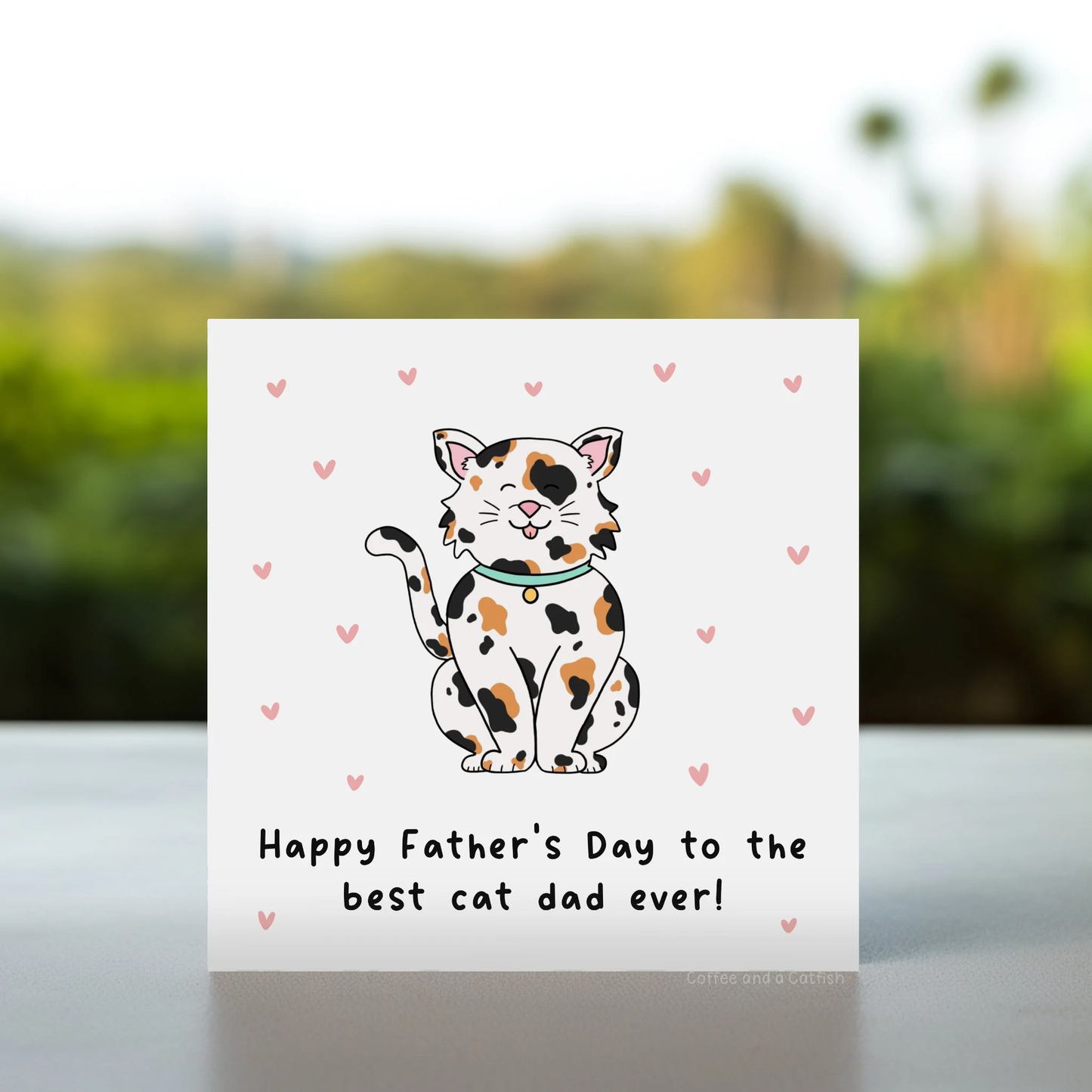 Funny Fathers Day card from cat, Cute Fathers Day card from cat, Personalized Fathers Day card from cat, Unique Fathers Day card for cat owner, Fathers Day card for cat dad, cat dad fathers day cards, best cat dad ever card