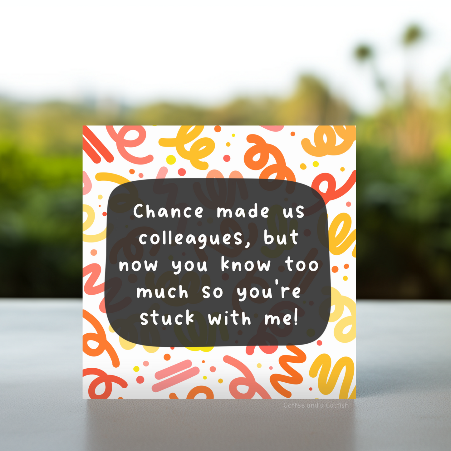 Funny colleague leaving card | chance made us colleagues card, funny card for work bestie leaving, work bestie good luck card, work bestie leaving card, work bestie new job card, funny colleague good luck card, funny leaving card for work