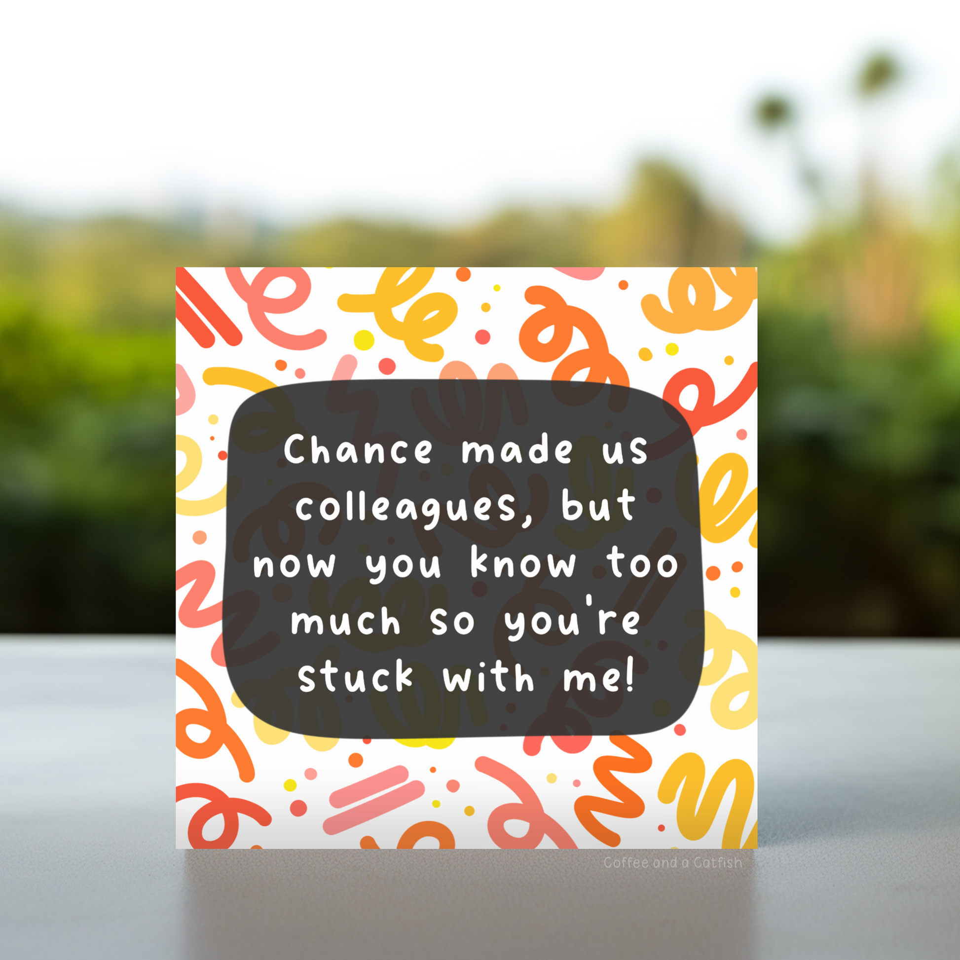 Funny colleague leaving card | chance made us colleagues card, funny card for work bestie leaving, work bestie good luck card, work bestie leaving card, work bestie new job card, funny colleague good luck card, funny leaving card for work