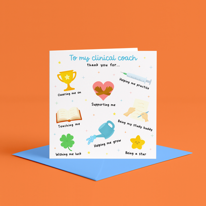 Thank you card for clinical coach, Gratitude for clinical coach, Clinical coach thank you card, Appreciation for clinical coach, thank you veterinary coach card, student vet nurse card to clinical coach card, best clinical coach card, SVN coach card, Thank you card for clinical coach, Gratitude for clinical coach, Clinical coach thank you card, Appreciation for clinical coach, thank you veterinary coach card, student vet nurse card to clinical coach card, best clinical coach card, SVN coach card