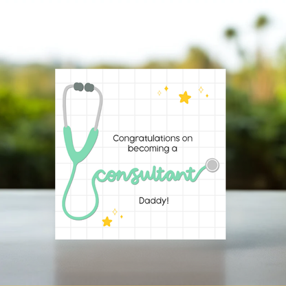 Personalised congratulations card for new consultant, Custom consultant congratulations card with name, Congratulations card for new consultant with name, Custom name consultant card, Name-specific card for new consultant, Consultant congratulations