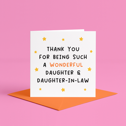 Thank you daughter card, thank you daughter-in-law card, cute thank you card, kawaii thank you card, daughter appreciation card, daughter in law appreciation card, illustrated thank you card, hand-drawn daughter card, sweet thank you message, sentimental card for daughter, heartfelt thank you card, kawaii daughter card, daughter and daughter-in-law gift card, thank you for being wonderful card, card for daughter and daughter in law, card for lgbtq daughter and girlfriend, wonderful daughter card