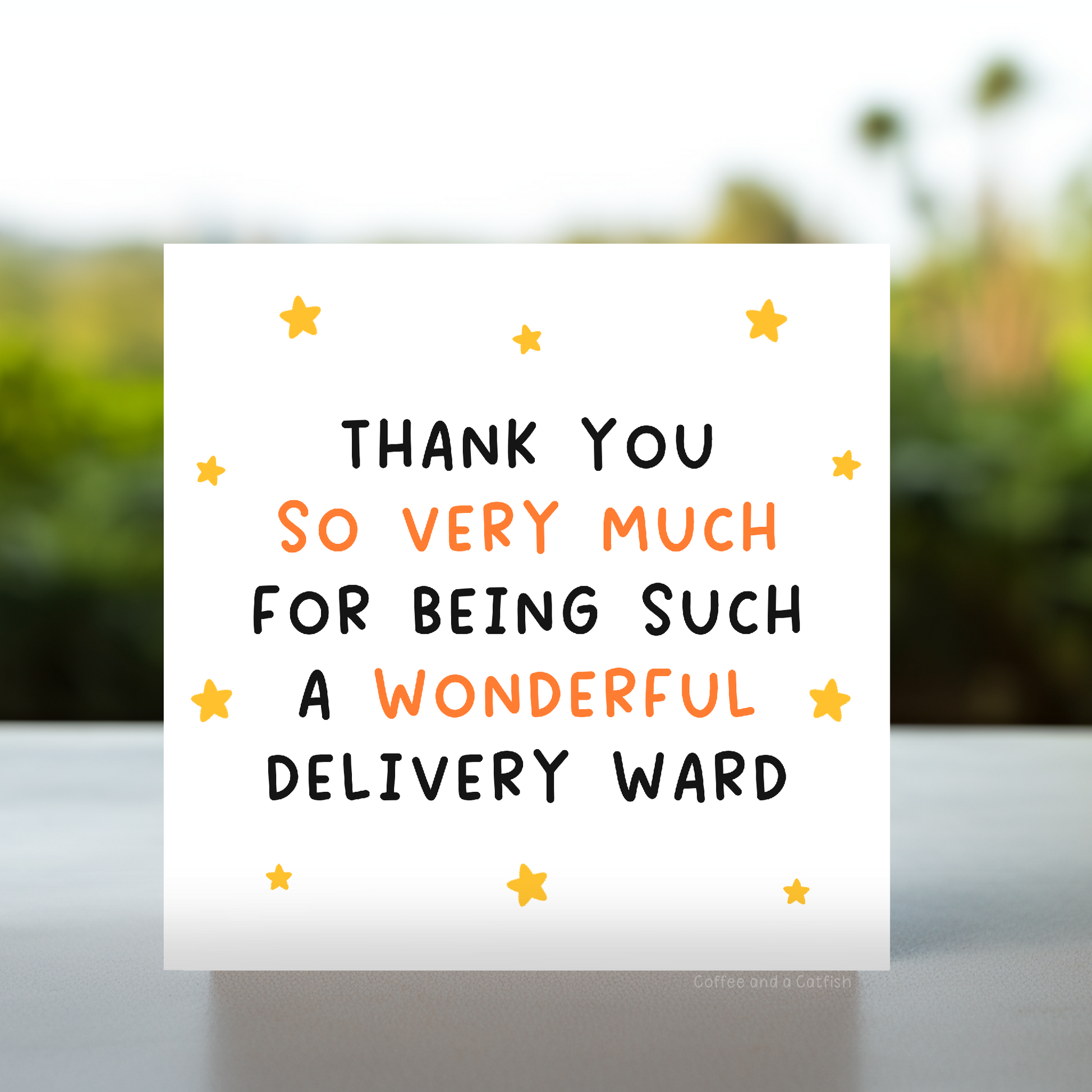 Labour and delivery staff thank you card, Maternity staff appreciation card, Thank you card for labour ward team, Labour and delivery thank you greeting card, Maternity ward gratitude card, Thank you card for delivery nurses