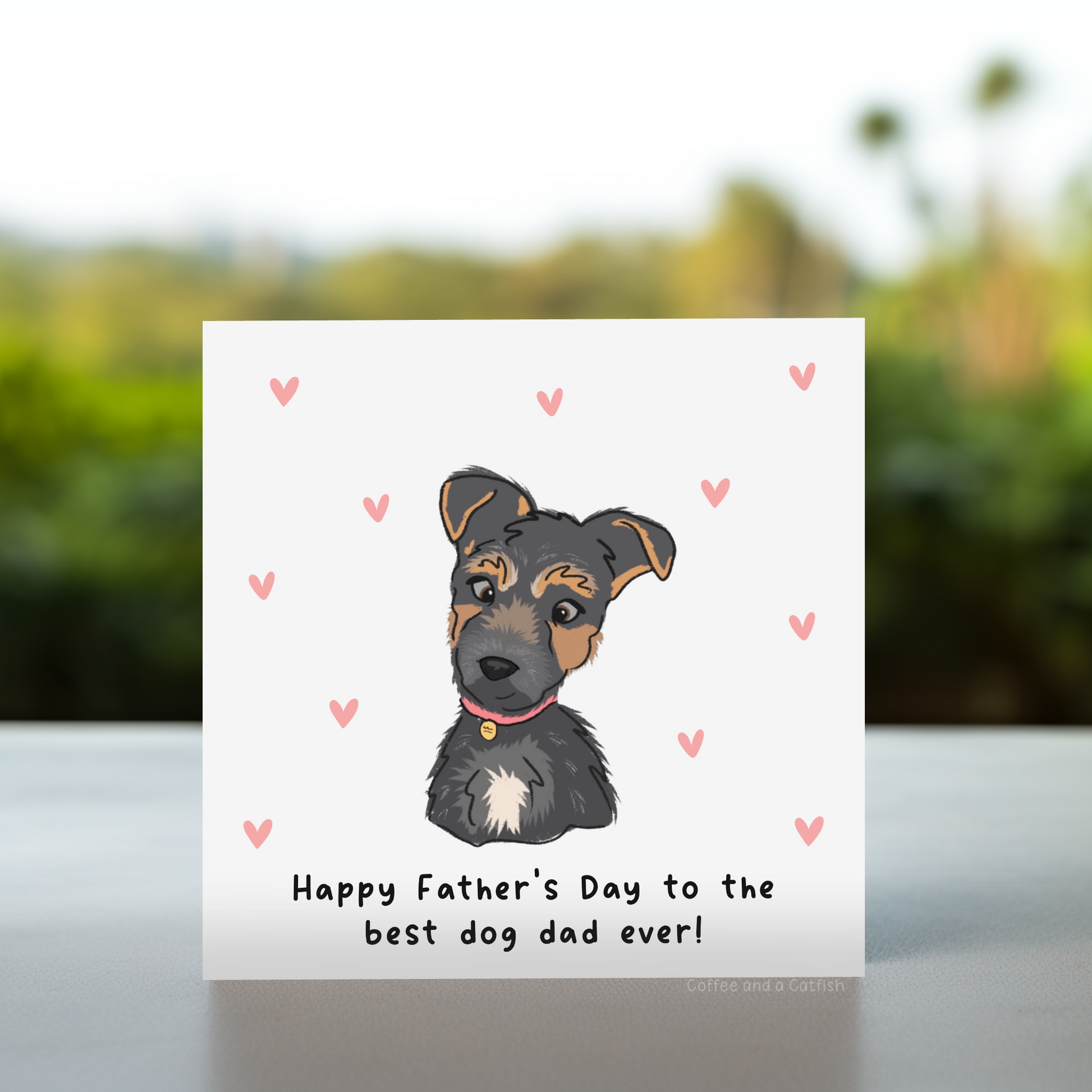 Cute Fathers Day Card from your dog, cute fathers day card from the dog, happy fathers day dog dad card, terrier dad fathers day card, happy fathers day terrier dad, cute terrier fathers day card, for dad from dog, fur dad fathers day card