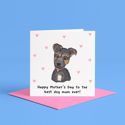 Funny Dog Lover Card: I Love You More Than Treats, DOG MUM card for dog lover greeting card, Dog Mum Card - Cute Paw Prints Card - A6 Card and Envelope - Optional: post to recipient with personal message, Dog Mum Mom Birthday Card - Best Dog Mom