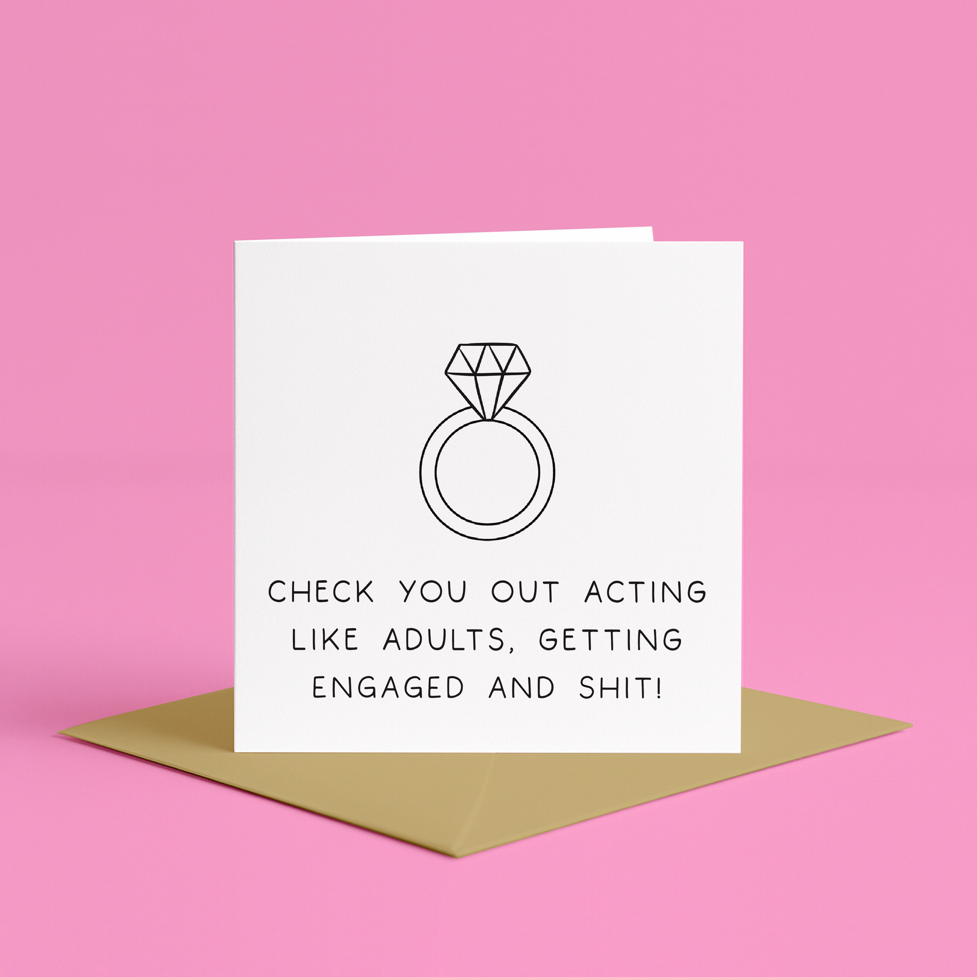 Funny engagement card, Engagement card with humor, Humorous engagement card, Sarcastic engagement card, Funny card for engagement, Witty engagement card, Engagement card with funny message, Engagement card with adult humor, funny engagement card, Engagement card with cheeky message, Modern engagement card, Cool engagement card, Contemporary engagement card, Engagement card with sass, Engaged couple humor, Quirky engagement card design, Hilarious engagement greeting, congratulations engagement