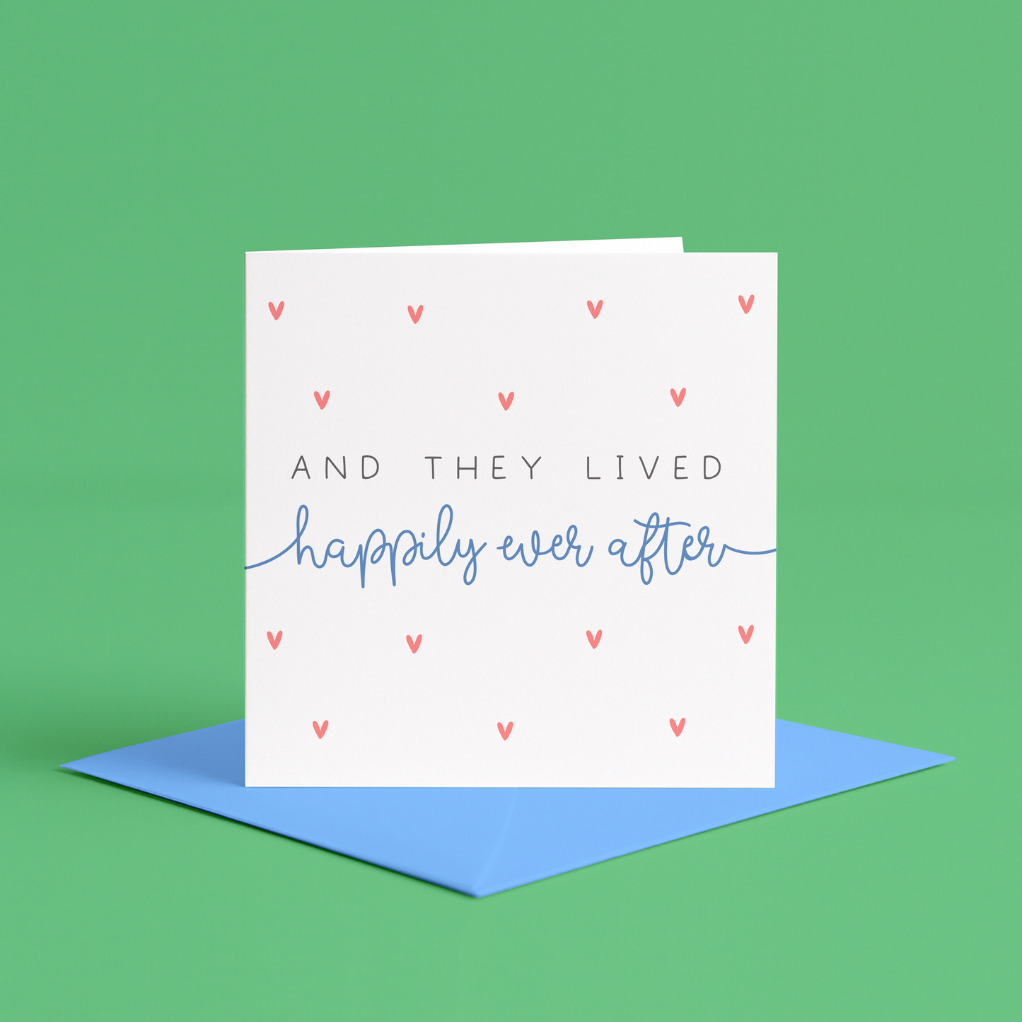 And They Lived Happily Ever After, Wedding Day Card, Romance Cards, On Your Anniversary Card, On Your Wedding Day Card, Engagement Cards, calligraphy engagement card, calligraphy wedding card, calligraphy wedding day card, for your wedding day card, romantic wedding card, romantic engagement card, romantic newly weds card, for the newly weds, on your first anniversary, on your wedding anniversary, on your wedding day, happily ever after card, romantic happy cards, for the lovely couple card