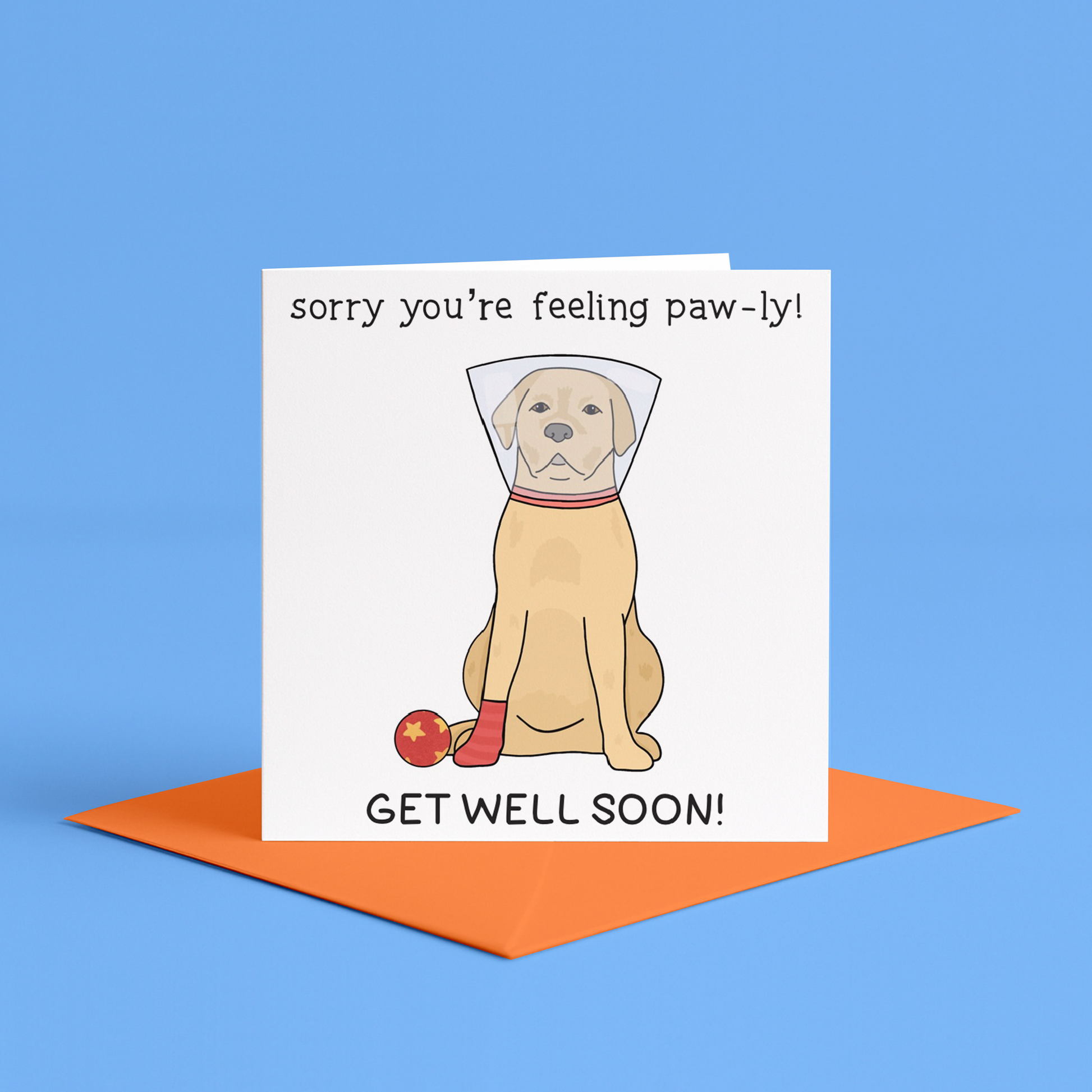 Funny Get Well Card: Dog Cone Humor, Feel Better Soon, from the dog, Make Sure You Take It Nice And Knee-sy - Funny Get Well Soon Card - Knee Operation Card - Personalised get well asap Card, Get Well Soon Card, Speedy Recovery Card, Get Well Soon Card For Friend, Boyfriend Get Well Soon, Feel Better Card, Kids Get Well Card