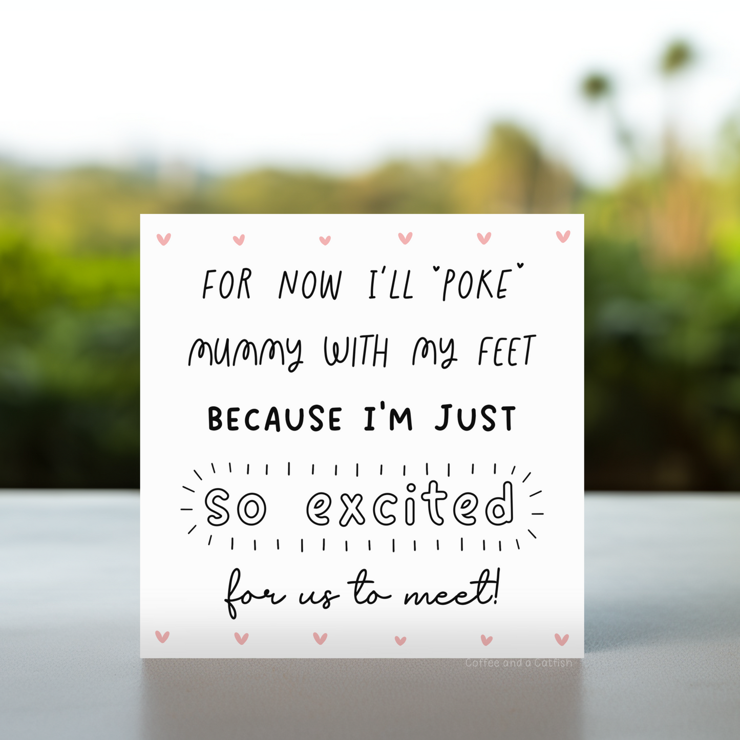 Daddy to be Fathers Day card I can’t wait to meet you | daddy to be card, daddy-to-be cards, dads first Fathers Day card from the bump, daddy to be card from bump, fathers day card for dad to be, fathers day card from the baby bump