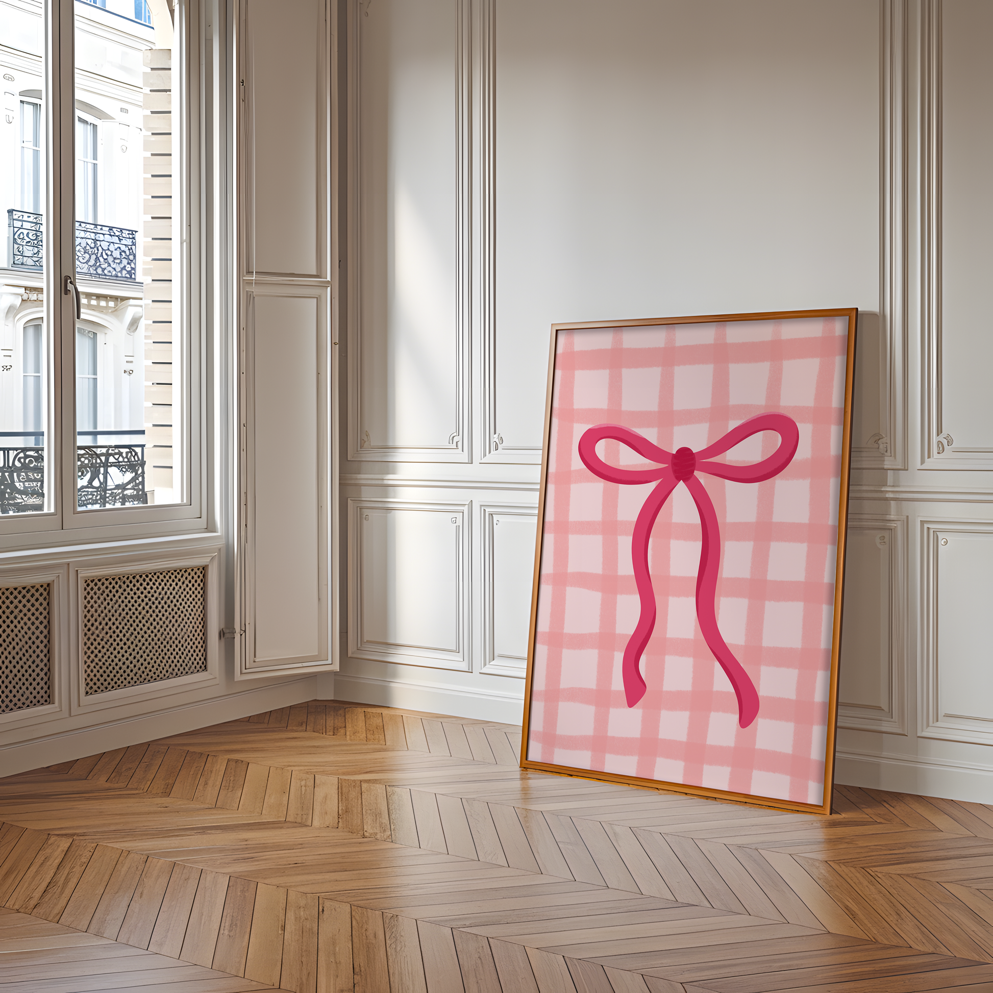 Gingham bow wall art, Bow Wall Art, Bow Print Pink, Bow Art, Pink Bow Wall Art, Bow Picture, Pink Bow Art, Bow Print Wall Art, Light Pink Bow Wall Art, Pink Bow Wall Prints, girly prints, gingham print, gingham wall art, coquette gingham wall arts