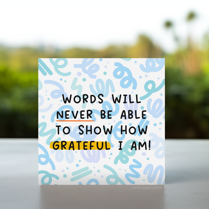 Thank you card for expressing gratitude, Card to show heartfelt appreciation, Grateful message thank you card, Greeting card to express sincere thanks, Card to say thank you with gratitude, cute thank you cards for him, cute thank youcard for her