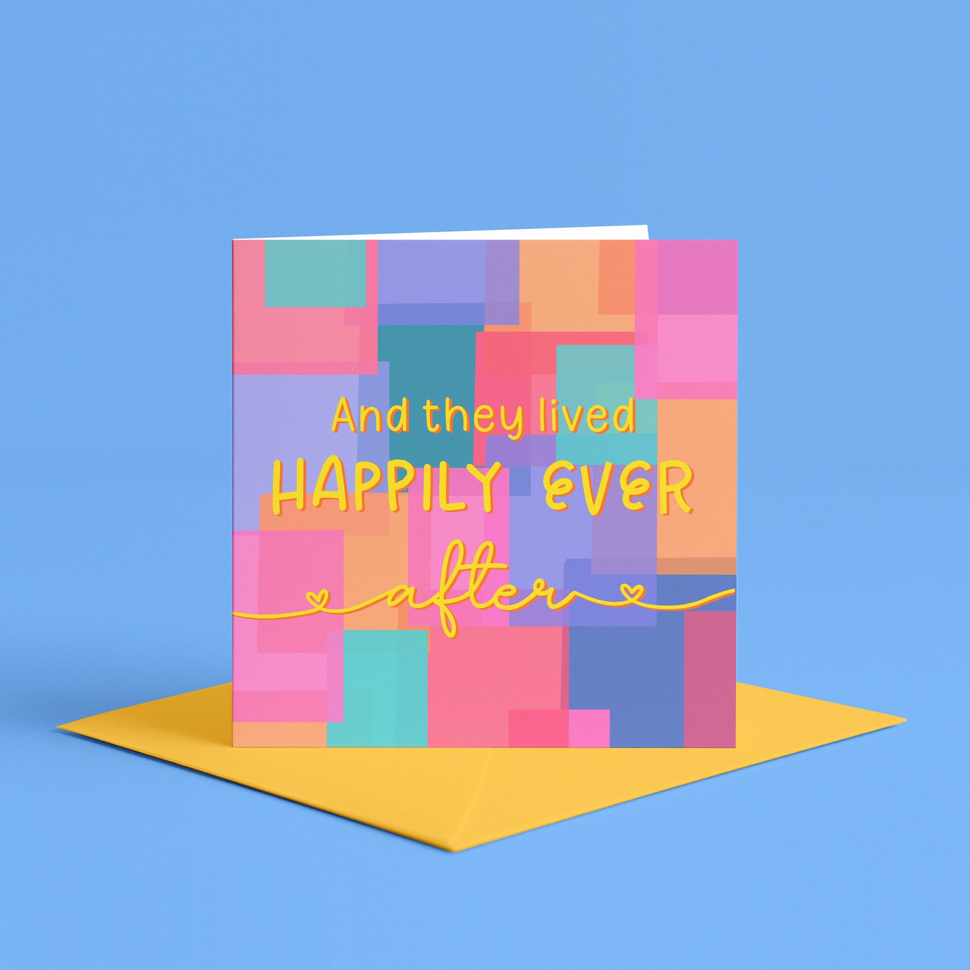 And They Lived Happily Ever After Abstract Wedding Card, Aesthetic Wedding Day Cards, For Newly Weds, Happy Wedding Day, For Married Couple, Just married card, Wedding card, Foil wedding card, Happily ever after, newly weds, congratulations wedding, Bride and groom, pink gold and navy, Congrats On Your Wedding Day Card, Cute Wedding Card, Best Friend Wedding, Just Married Card, Congrats Wedding, Happy Wedding Day card, congratulations on your wedding day card, congratulations on your marriage