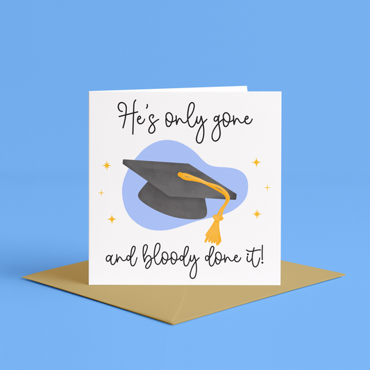 Uni Graduation Card For Him, Son Graduation Card, Congratulations on Graduating Card, College Graduation Card for Son, graduation card for brother, graduation card for husband, cute congratulations on graduating card, funny graduation card for him, Well done on completing uni card for husband, Well done on completing uni card for brother, Well done on completing uni card for him, Well done on completing uni card for cousin, Well done on completing uni card for grandson, Well done on graduating