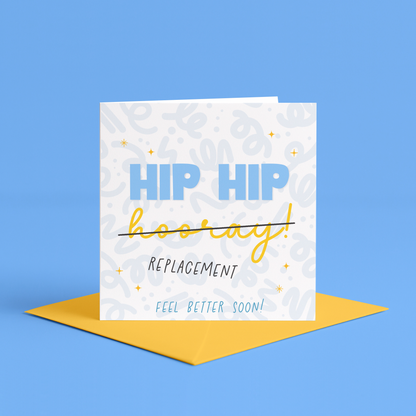 Funny get well card after hip replacement, Hip surgery humor card, Speedy recovery card, Post-op greeting card, Hip surgery encouragement card, Get well soon hip surgery, Hip replacement card, Get well soon after surgery, Hip replacement humor card