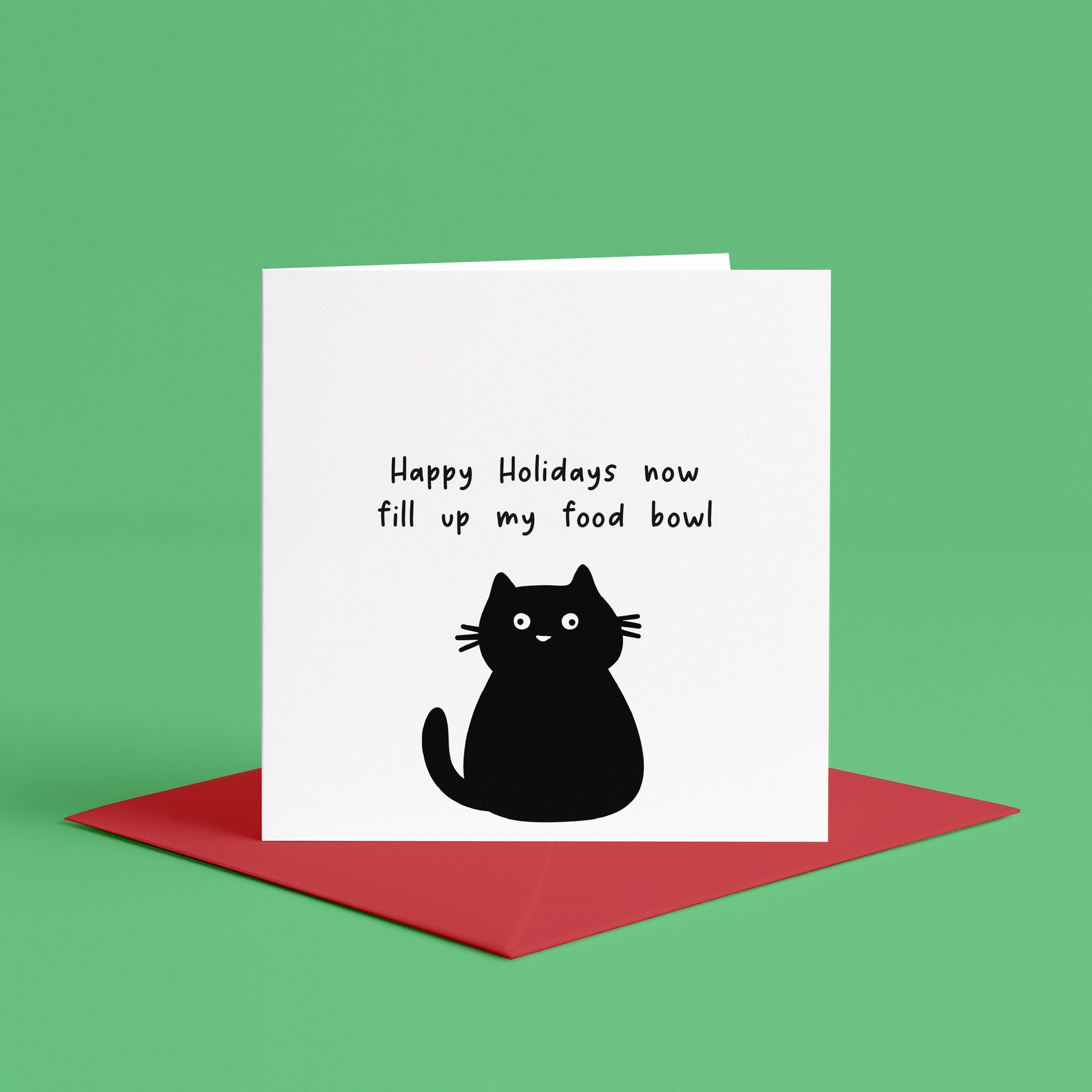 Happy Holidays Card From the Cat, thanksgiving Card From Cat, Funny Cat Holiday Greetings Card, Black Cat Happy Holidays Card, Cat Lovers, funny thanksgiving card for cat owner, funny thanksgiving card for cat mum, funny thanksgiving card for cat dad, Funny cat christmas card, card from the cat, cat dad, cat mum christmas card, funny christmas card, merry christmas to my human servant card, Christmas Card from the cat, Cards From Cat Christmas, Christmas Card to Cat, sweary cat holidays cards