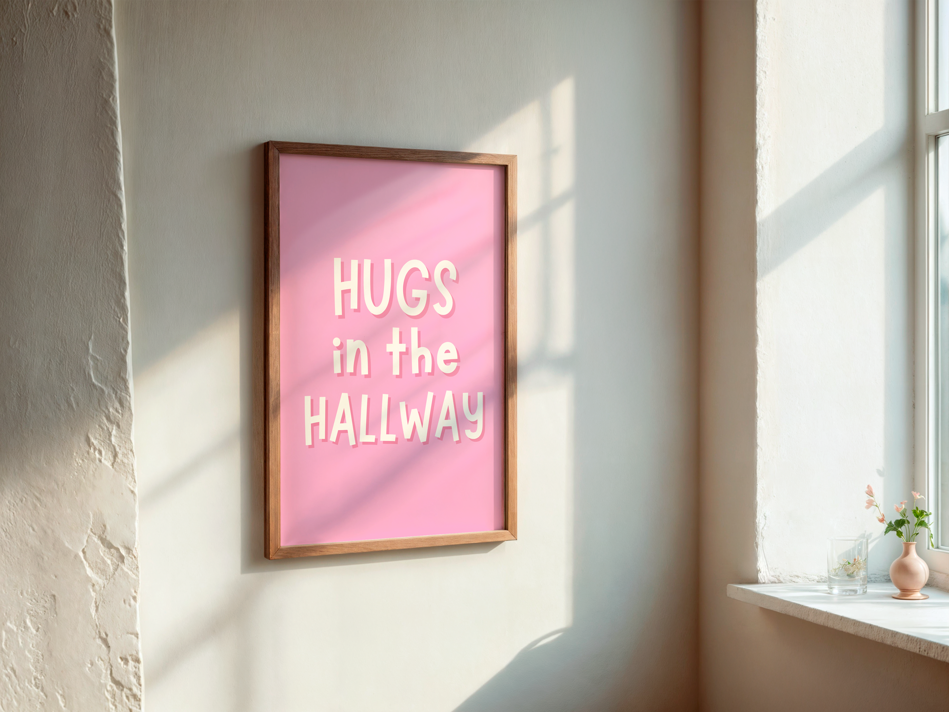 dorm room wall art pink, girly home entry decor, preppy print hugs quote, pink wall art print motivational, hallway hugs pink sign, girls rule home print, aesthetic hugs poster print, pink gallery wall quote, cute wall art for hallway, Y2K wall sign hugs, coquette vibes wall decor, glitter hugs quote pink, hugs message girly print, pink wall quote chic, preppy decor for girls, trendy hugs in hallway poster, A5 cute pink quote print, feminine touch entryway art, a3 girly wall art prints hallway