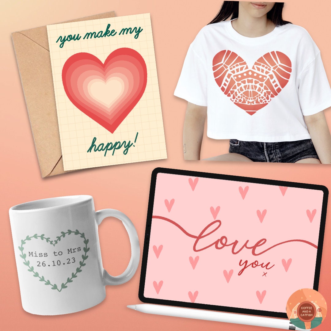 Heart Brush Procreate, Procreate Heart Stamps, Valentine Procreate brushes, Cute Procreate Stamps, Doodle stamps Procreate, Procreate bundle