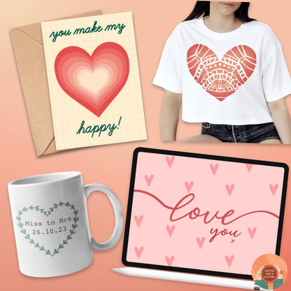 Heart Brush Procreate, Procreate Heart Stamps, Valentine Procreate brushes, Cute Procreate Stamps, Doodle stamps Procreate, Procreate bundle