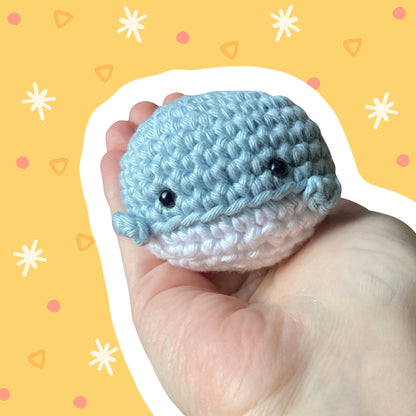 Crochet worry whale | Fidget toy cute, anxiety relief gift, handmade worry pet, mental health tools, stress toys for anxiety, adult anxiety