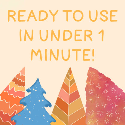 Cute, Affordable Procreate Christmas Tree Stamps | Stamps for Procreate, Kawaii tree stamps, cheap procreate brushes for Christmas