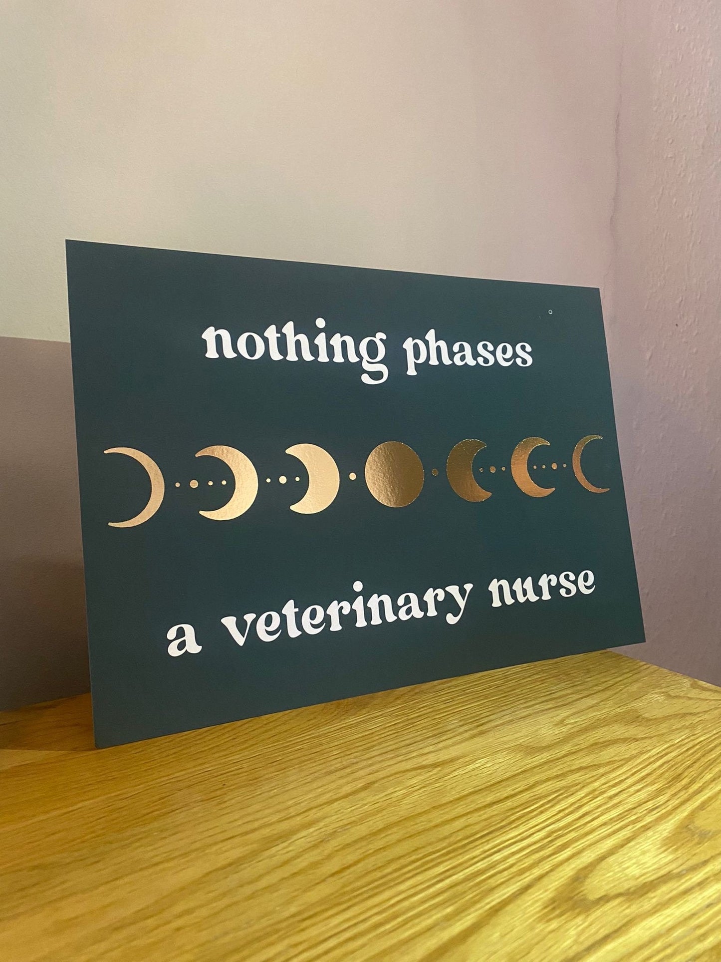 Vet Nurse Gold-foiled Print | Gift for Vet Nurse, for Student Vet Nurse, Vet Nursing gifts, veterinary nursing art, vet nursing students