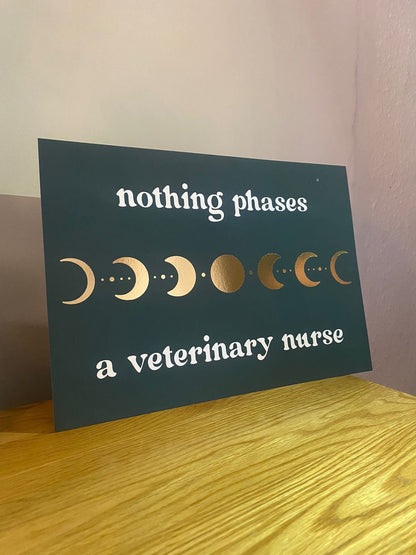 Vet Nurse Gold-foiled Print | Gift for Vet Nurse, for Student Vet Nurse, Vet Nursing gifts, veterinary nursing art, vet nursing students