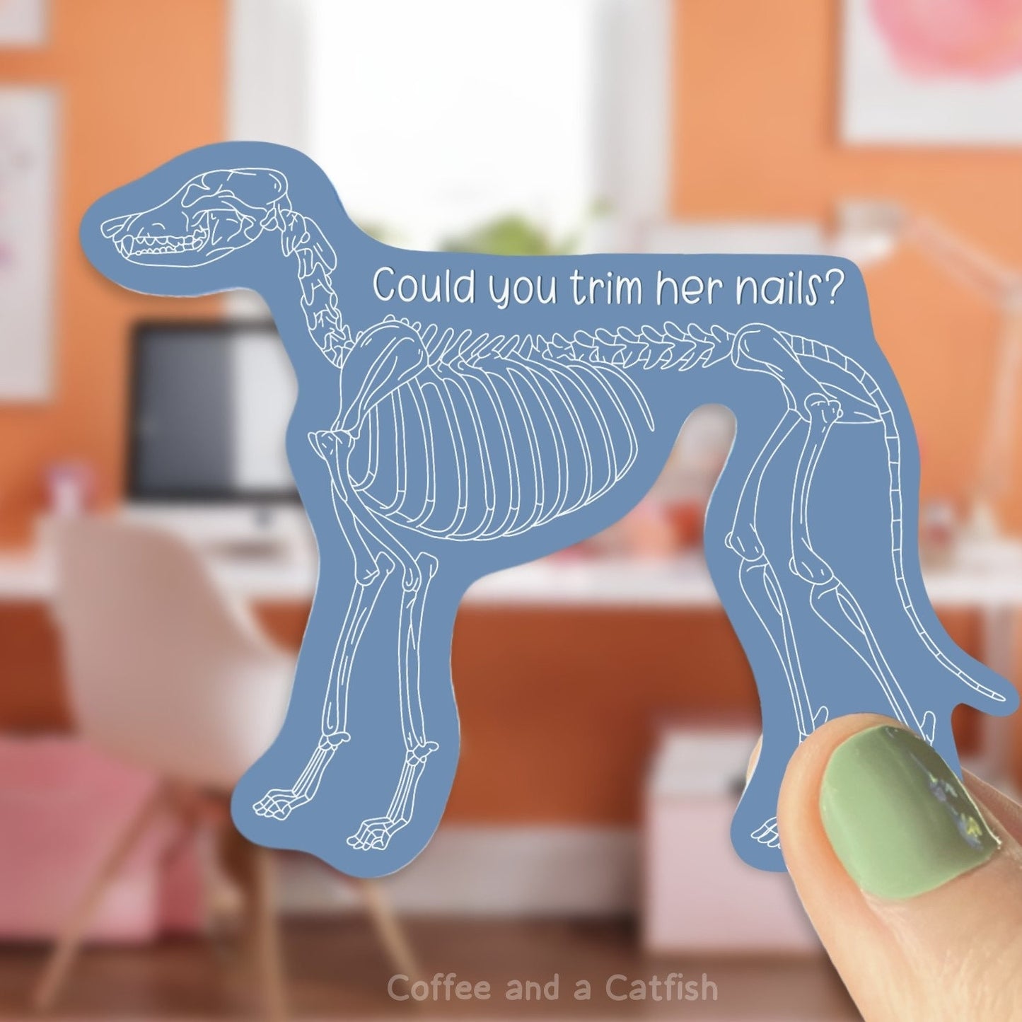 Emergency nail trim sticker | Funny vet tech stickers, vet med stickers, vet nurse gifts, vet tech week gift ideas, funny DVM sticker vetmed