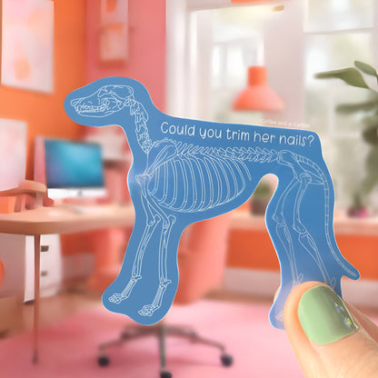 Emergency nail trim sticker | Funny vet tech stickers, vet med stickers, vet nurse gifts, vet tech week gift ideas, funny DVM sticker vetmed