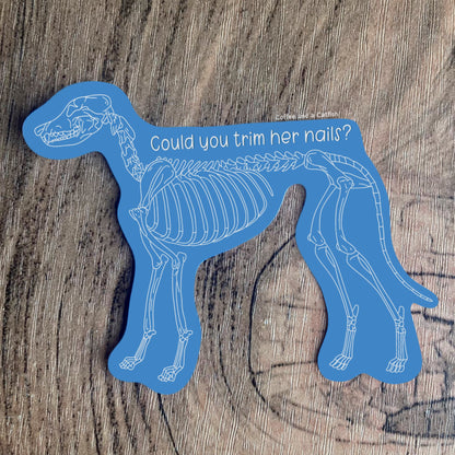 Emergency nail trim sticker | Funny vet tech stickers, vet med stickers, vet nurse gifts, vet tech week gift ideas, funny DVM sticker vetmed